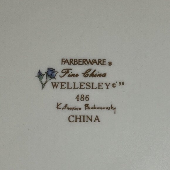 Faberware Wellesley Chop Plate 12" Katherine Babanovsky Fine China - Picture 7 of 7